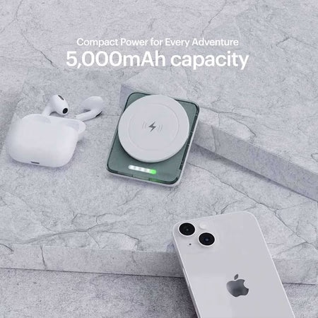Stuffcool Lucid 5000 mAh MagSafe Power Bank, White