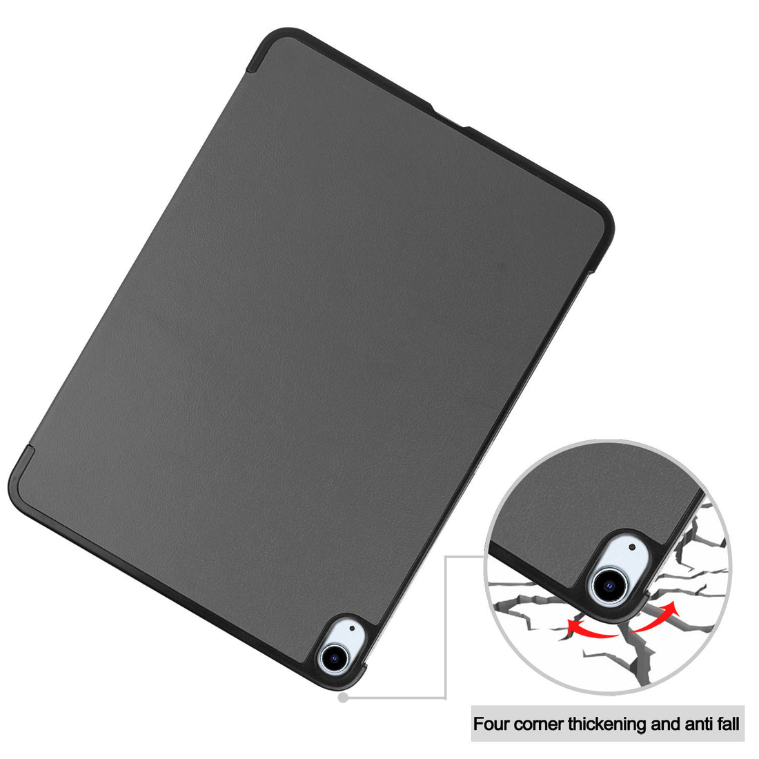 Smart Tri-Fold Folio Tablet Case PU Leather Flip Stand Protective Cover